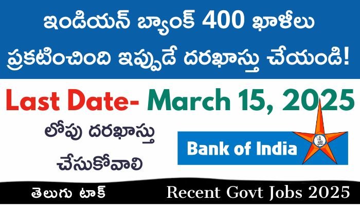 Bank of India Recruitment 2025